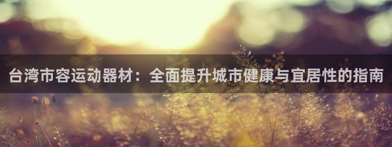 意昂集团官网：台湾市容运动器材：全面提升城市健康与宜