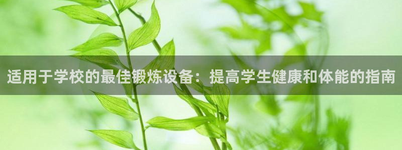 意昂平台体育：适用于学校的最佳锻炼设备：提高学生健康