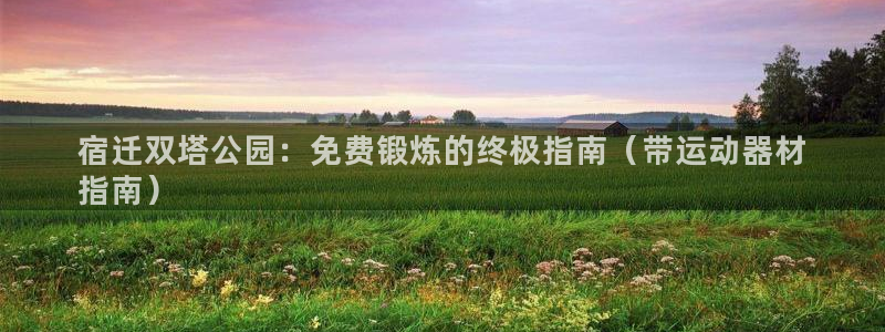 意昂3开户：宿迁双塔公园：免费锻炼的终极指南（带运动